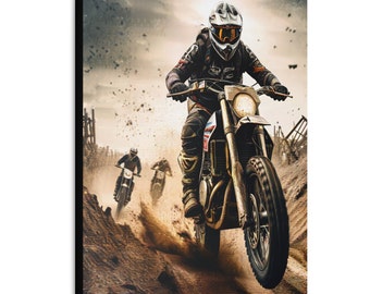 Regalo de motocicleta - Arte de lienzo - Jinetes polvorientos