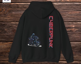 Sudadera con capucha Biker - Cyberpunk Micro Bikie - Una sudadera con capucha de motocicleta personalizada única y minimalista divertida para cualquier motociclista