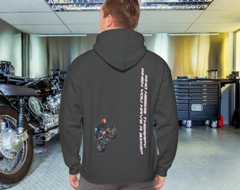 Biker Hoodie - Who Needs Therapy - Una sudadera con capucha de motocicleta personalizada única y minimalista divertida para cualquier motociclista