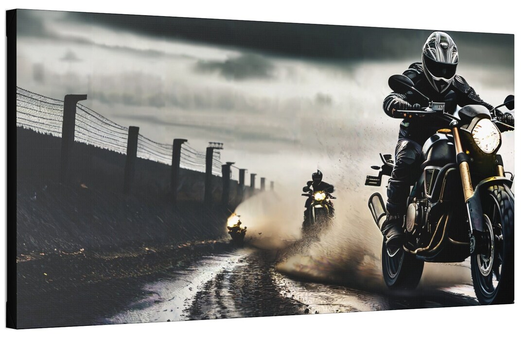Rogue Riders Motorcycle Gift - Motorcycle Print - Rogue Rain Riders - Etsy