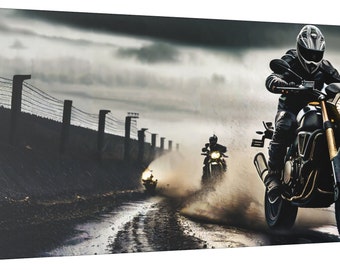 Regalo de motocicleta - Impresión de motocicleta - Rogue Rain Riders