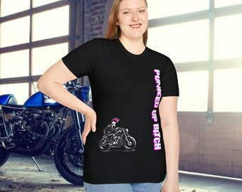 Camiseta de motociclista-Punked Up Bitch Micro Bikie-una divertida camiseta minimalista única personalizada para cualquier motociclista
