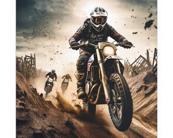 Regalo de motocicleta - Impresión de motocicleta - Jinetes polvorientos - Ai Art