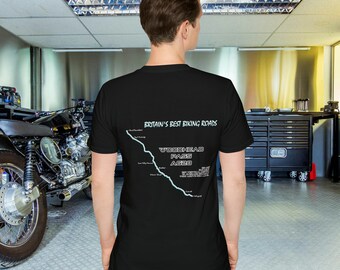 Camiseta de motocicleta Woodhead Pass A628: ¡el mejor regalo para moteros y una camiseta elegante para los entusiastas de las motos! Equipo de camiseta, camiseta de motocicleta
