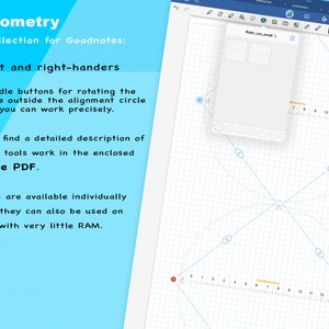 Ruler, Compass, Set Square, Protractor. Rotatable, Exact Dimensions ...