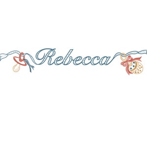 Customizable names for embroideries