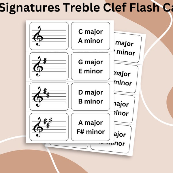 Music Flash Cards - Etsy