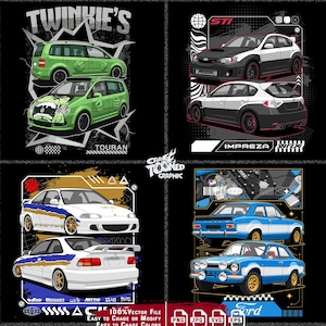 JDM TShirt Design Bundle PNG, the fast and the furious car, Car Graphic, TShirt Digital File, Clothing Design, Sublimation, Vector Car, Gift