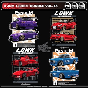 JDM TShirt Design PNG, Cars Graphic, TShirt Digital File, Clothing Design, Urban Sublimation, DTG, Vector Car