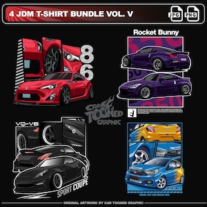 JDM TShirt Design PNG, Gráfico de autos, Archivo digital de camiseta, Diseño de ropa, Sublimación urbana, DTG, Vector Car