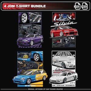 JDM TShirt Design PNG, Autos Grafik, TShirt Digitale Datei, Kleidungsdesign, Urban Sublimation, Vektor Auto DTG,