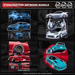 JDM T-shirtontwerp PNG, Cars Graphic, Digitaal T-shirtbestand, Kledingontwerp, Stedelijke Sublimatie, DTG, Vectorauto