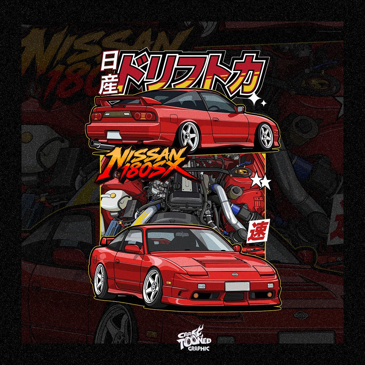 JDM Drift Car Bundle Vol.1 Svg Png | Nissan Skyline R32, 180SX, Silvia ...
