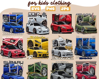 JDM TShirt Design PNG, Cars Graphic, TShirt Digital File, Clothing Design, bundle package, vector car, , jdm merch, jdm, SVG, kids Tshirt