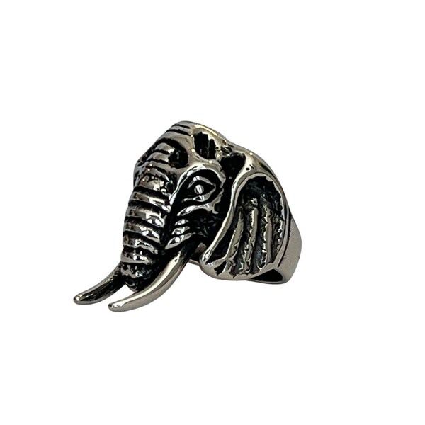 Men's Stainless Steel Elephant Ring | Vintage Statement Piece | Sizes 8 - 12