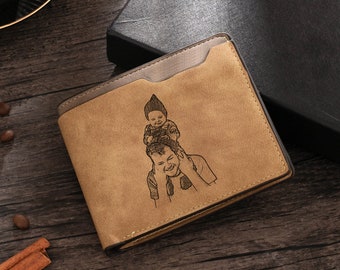 Personalized Wallet for Him, Engraved Leather Wallet for Men, Father's Day Gifts, Personalized Wallet,Custom Wallet for Men,Groomsmen Wallet