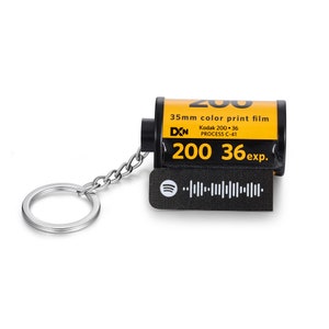 Personalized 5-20 Photos Film Keychain,Camera Film Keychain with Music Code,Family Photo Keychain,Best Friend Gift,Anniversary Memorial Gift image 6
