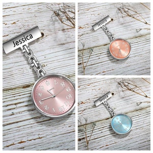 Personalized Engraved Nurse Pocket Watch,Name Nurse Pocket Watch with Lapel Pin, Medical Graduation Gift,Gift for Nurses, Midwives, and Vet