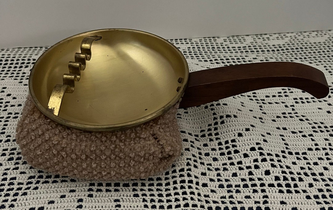 Rare Vintage Bean Bag Ashtray With Wooden Handle Etsy
