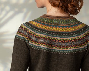 Alpine Cardigan by Eribe in Highland 100% Lambswool Fairisle Short Cropped