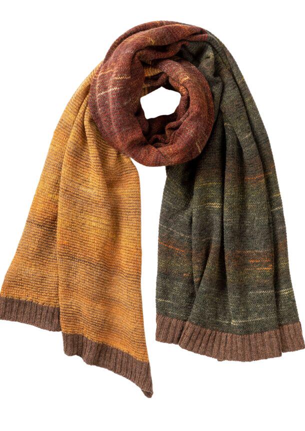 Eribe Treeline Wrap Scarf Oversized Hand Made From Merino and