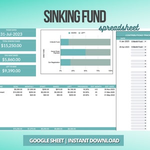 Sink Fund Google Sheet Template