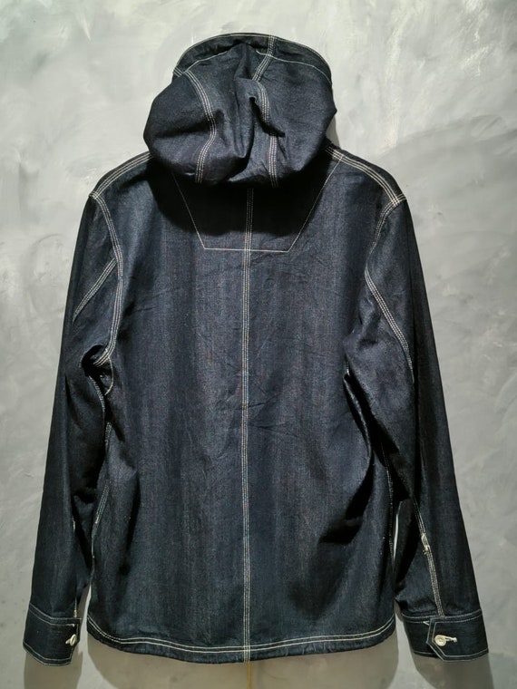 Back Number Pullover Denim Smock Jacket Japan Fab… - image 3