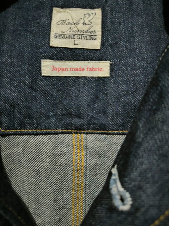 Back Number Pullover Denim Smock Jacket Japan Fab… - image 6