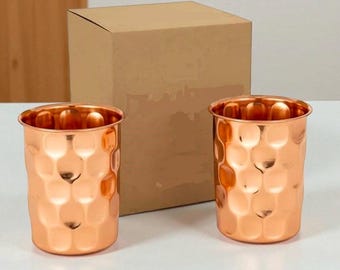 Pure Copper Water Glass | Handmade Ayurvedic Drinking Tumbler
