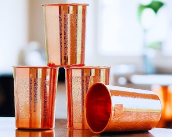 Traditional Copper Drinking Glass | Ayurvedic Wellness Drinkware