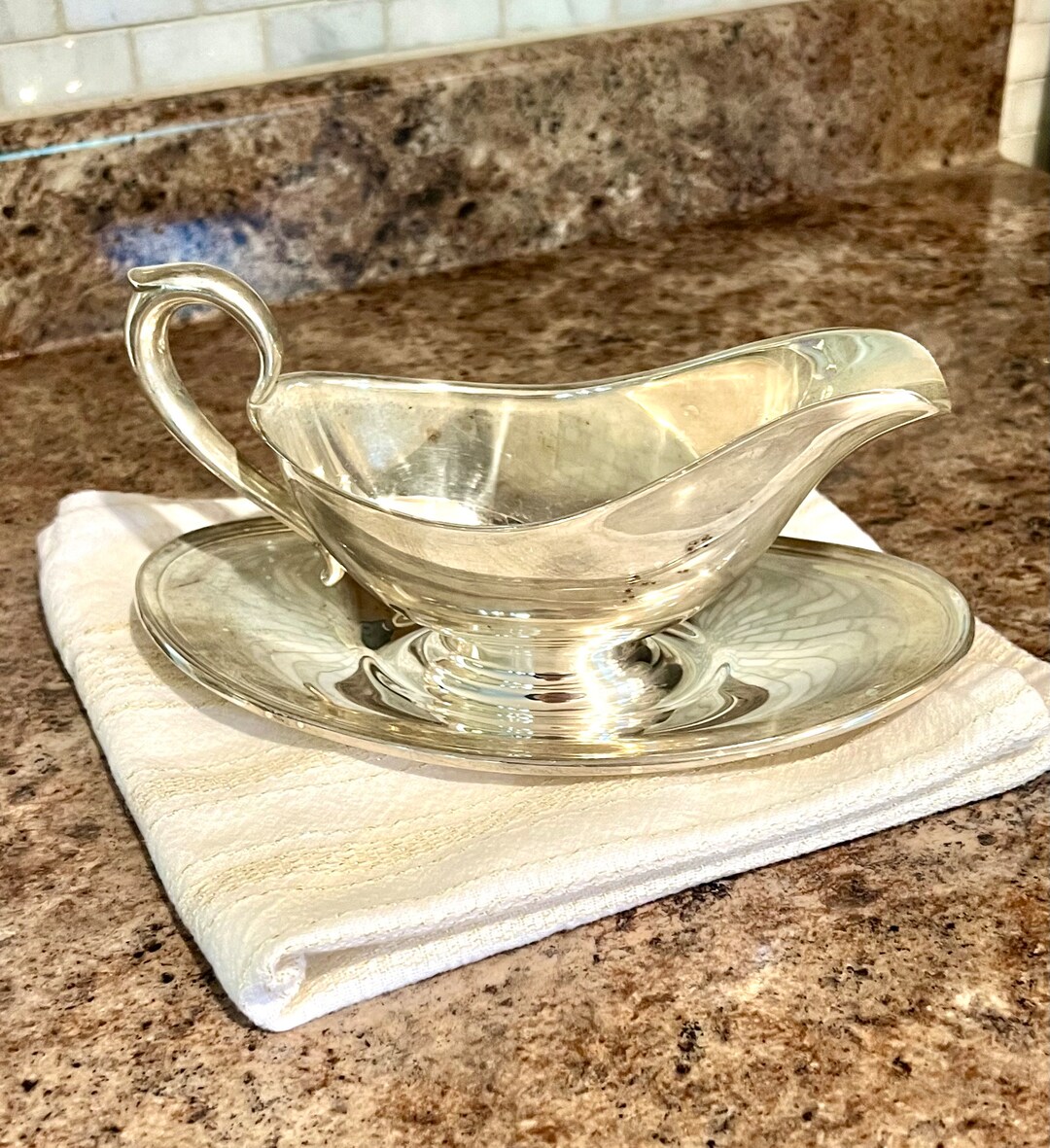 Vintage Silverplated Gravy Boat Gorham Colonial Gravy Boat Etsy