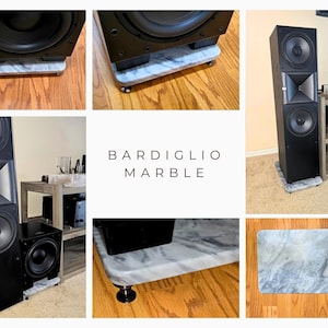 Bardiglio Marble Audio Isolation Platform: Audio Equipment - Subwoofer Stand