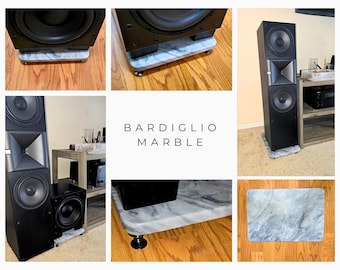 Bardiglio Marble Audio Isolation Platform: Audio Equipment - Subwoofer Stand
