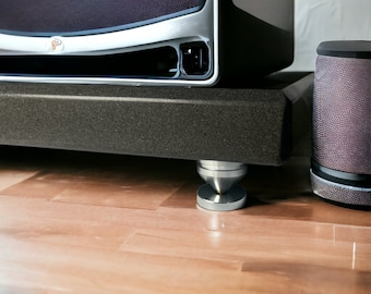 Custom Cut Granite - Center Speaker / Subwoofer / Turntable Base - Isolation Stand (Up to 18")