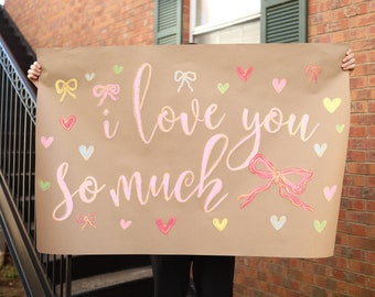 Hand Painted Custom Party Banner - Kraft Paper Sign