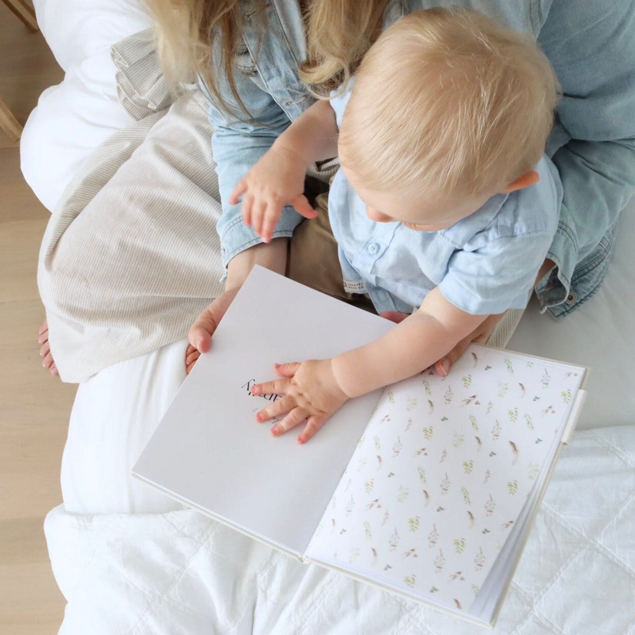 Baby Book Linen Baby Memory Book Pregnancy Journal Sage Green Baby