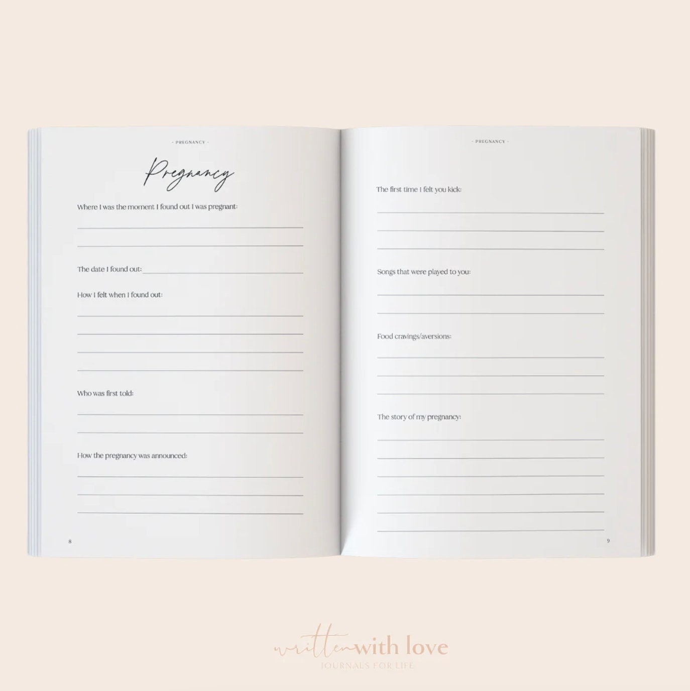 Baby Book Linen Baby Memory Book Pregnancy Journal Sage Green Baby