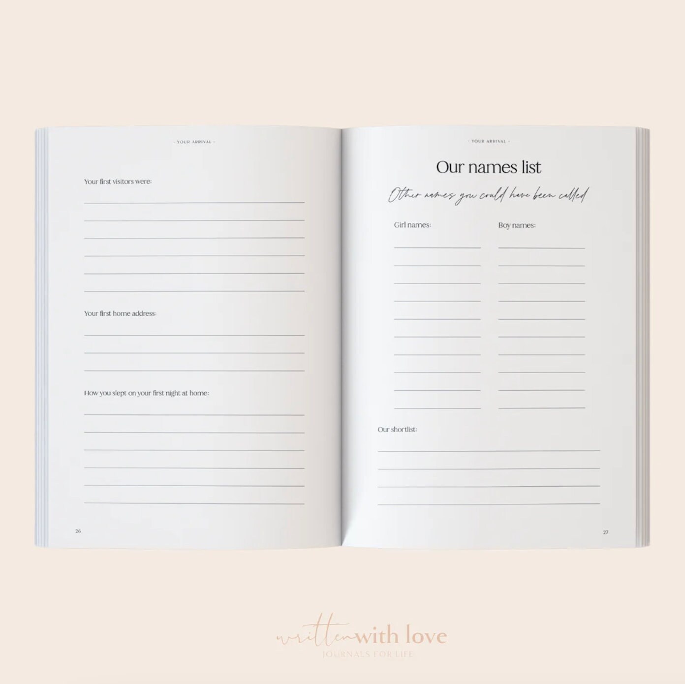 Baby Book Linen Baby Memory Book Pregnancy Journal Sage Green Baby