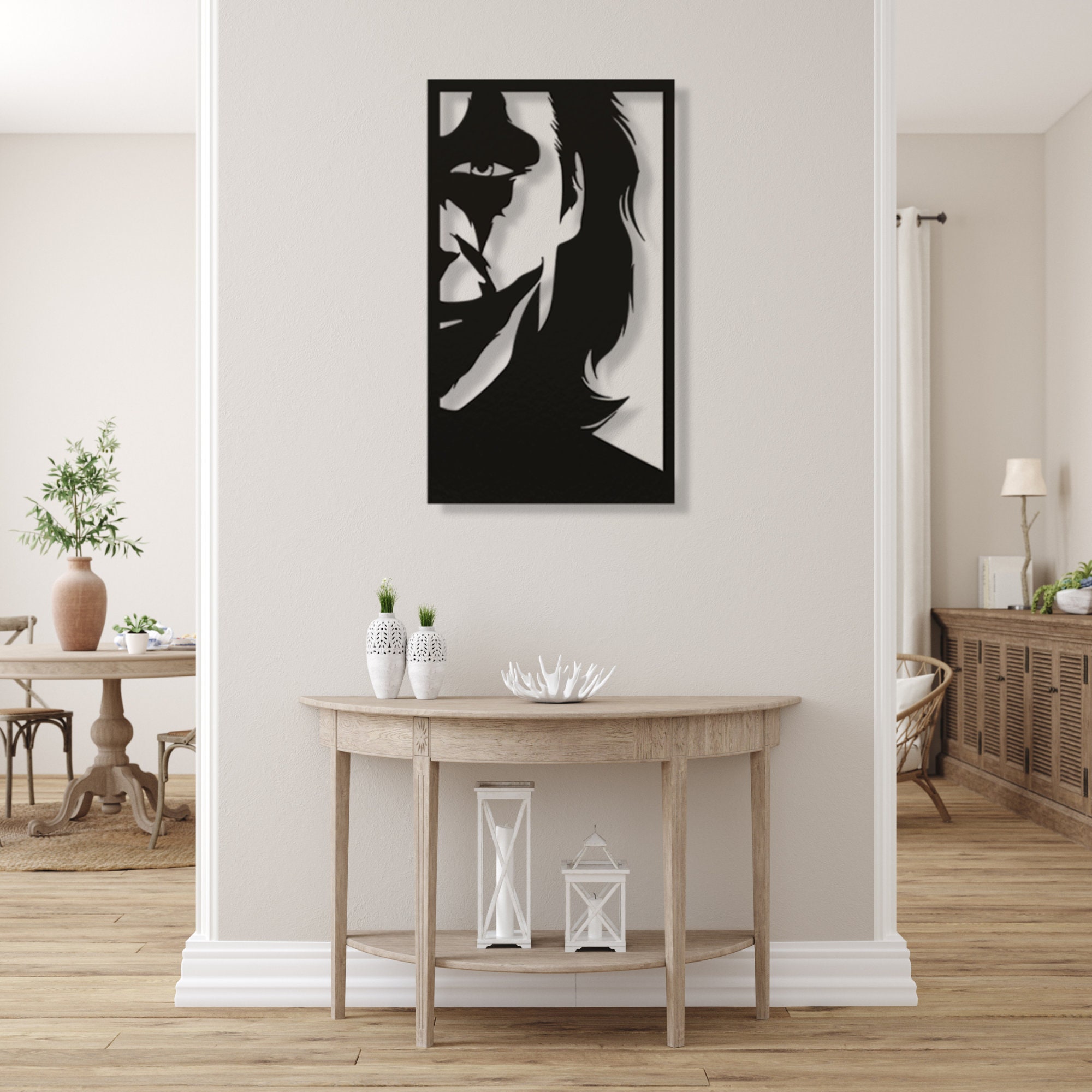 BATMAN WOOD WALL Art Wooden Joker Wall Decor Wooden Home Etsy