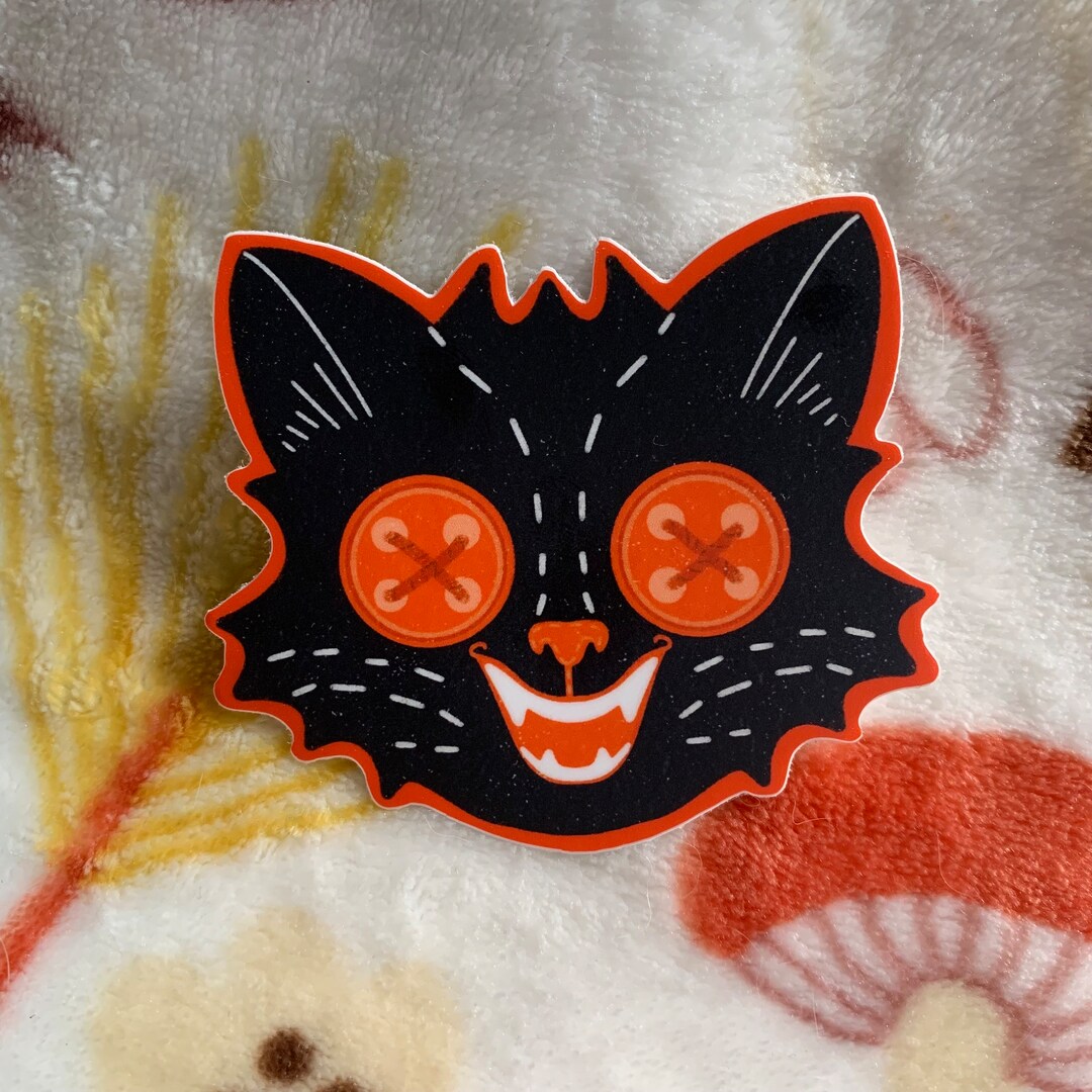 Spooky Stuffy Licorice the Cat Sticker Etsy