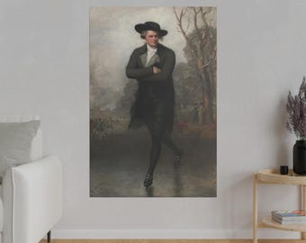 El patinador (Retrato de William Grant) de Gilbert Stuart, 1782, impresión en lienzo mate, 1,9 cm