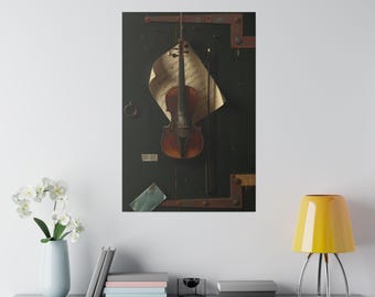Impresión en lienzo "El violín viejo" de William Michael Harnett / Lienzo mate estirado