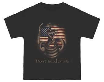 Versión cruel de la bandera "No me pises" / bandera de Gadsden con la bandera de EE. UU.