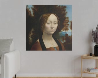 Leonardo da Vinci | Ginevra de' Benci (c. 1474 1478) |  Early Renaissance Portrait