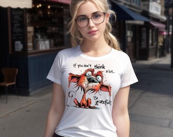 Goofy Dog AI Art Tee | Funny Overthinker Graphic T-Shirt