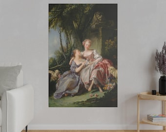 La carta de amor de François Boucher, 1750. Impresión en lienzo, lienzo estirado mate.