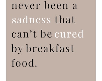 Ron Swanson Breakfast Quote Poster, Funny Wall Art (Digital Download)