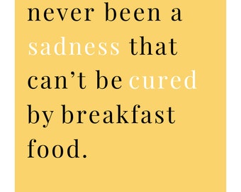 Ron Swanson Breakfast Food Quote Poster (Digital Download)