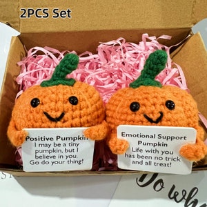 Handmade Crochet Emotional Support Pumpkin,Positive Pumpkin, Pumpkin Lover Gift,Spring Decor,Mother's Day Gift,Gift For Her/Him