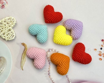 Handmade Crochet Heart: Colorful Amigurumi Pocket Hug, Mother's Day Gift